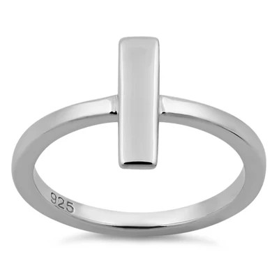 925 Sterling Silver Bar Ring