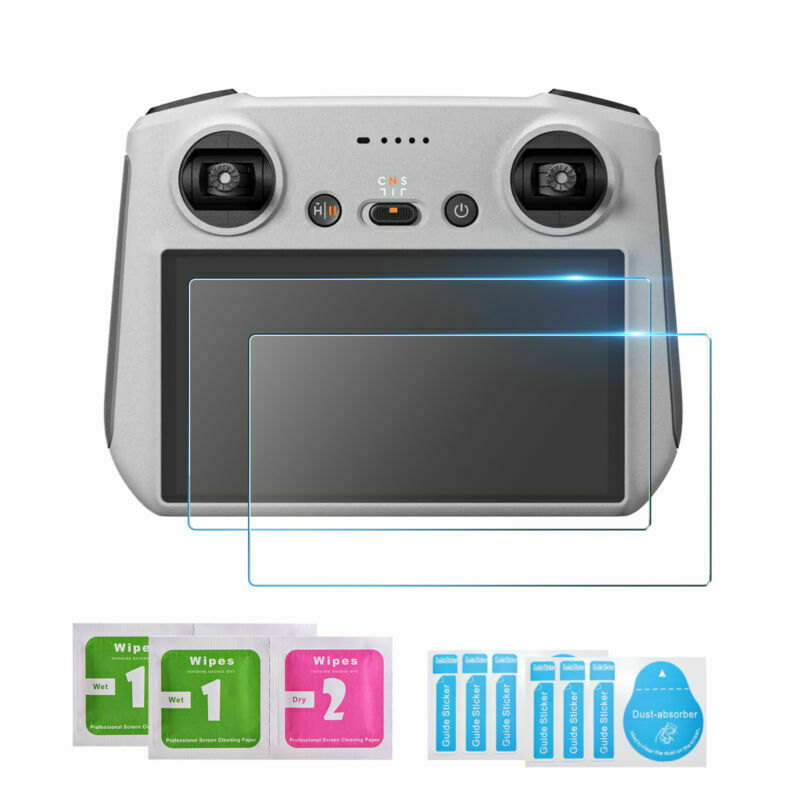 2Pcs Tempered Glass HD Screen Protector for DJI Mini 4 Pro RC Remote Control Acc