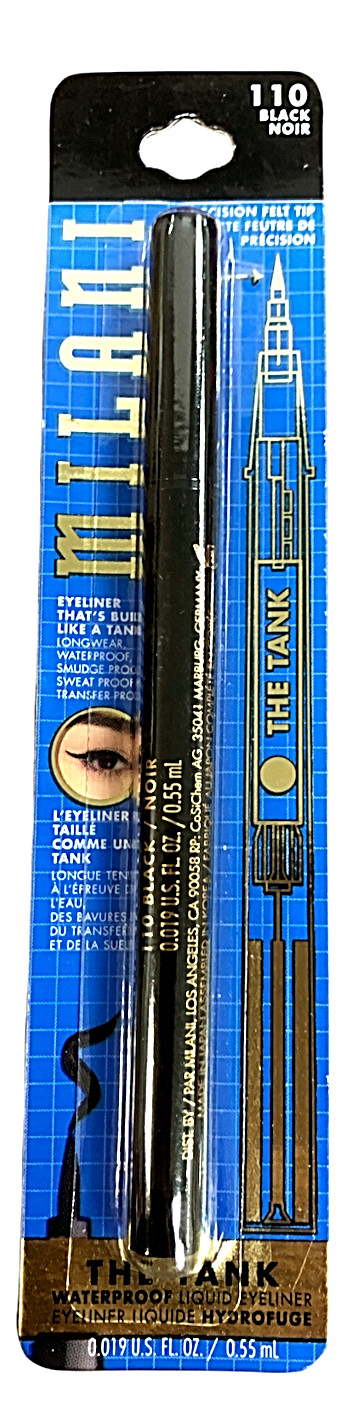 Milani The Tank Waterproof Liquid Eyeliner (110 Black Noir) 0.019oz/0.55mL