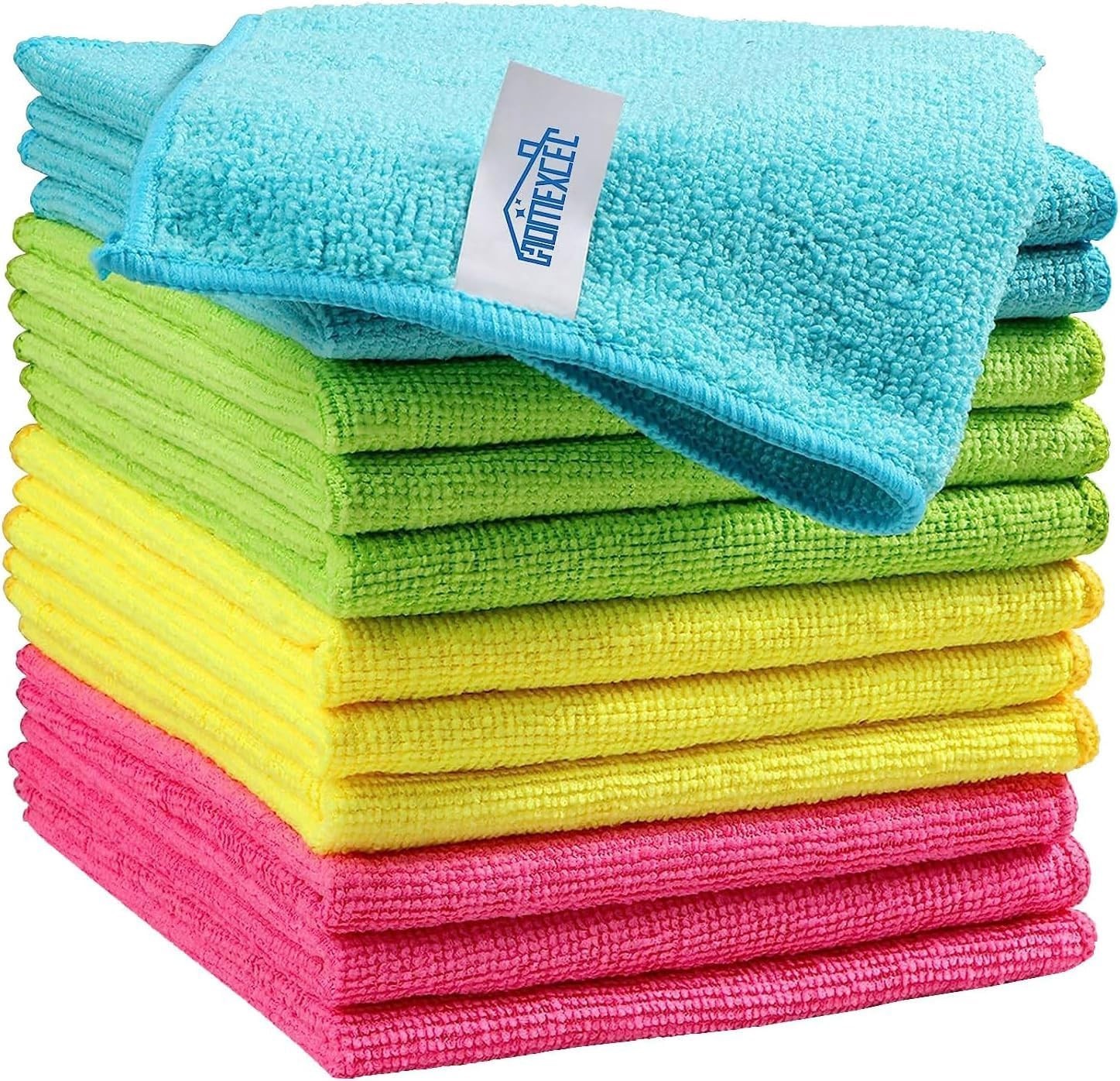 12 Pack Eco-Friendly Microfiber Cleaning Cloths, Streak-Free & Soft - 11.5"