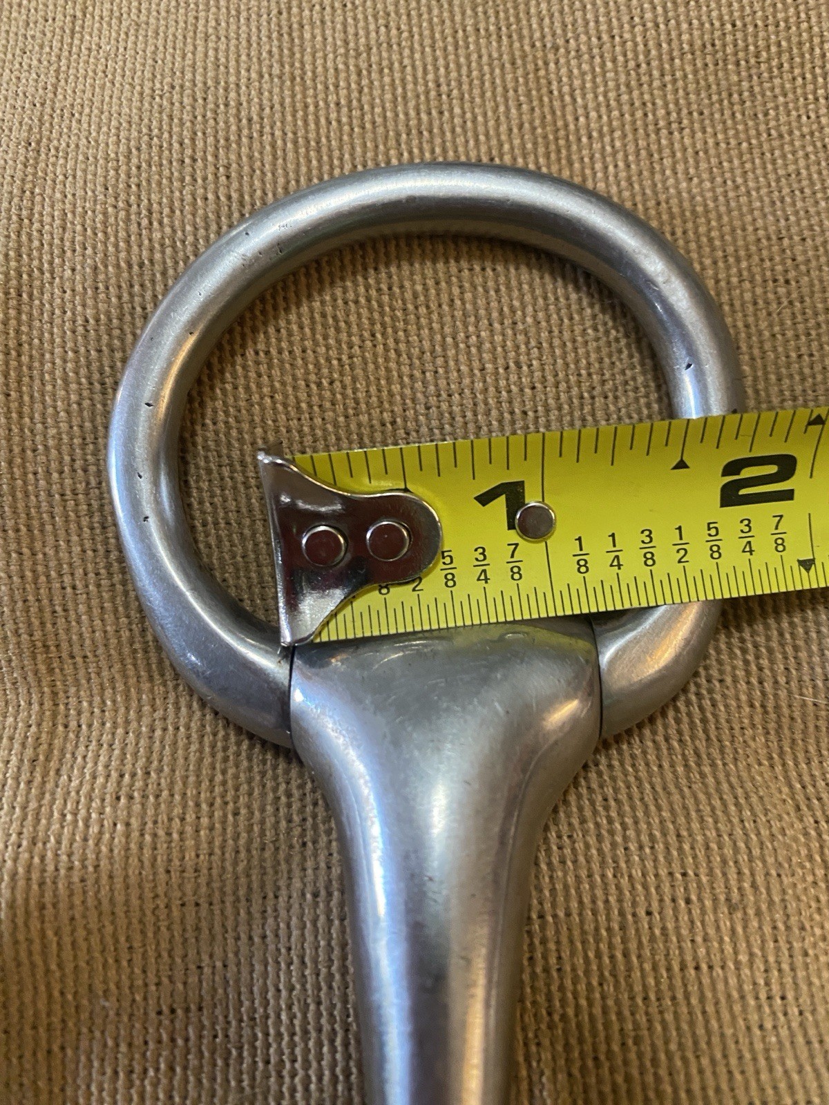 Eldonian Stainless Steel 5" Solid Mouth Eggbutt Single Joint Snaffle Bit