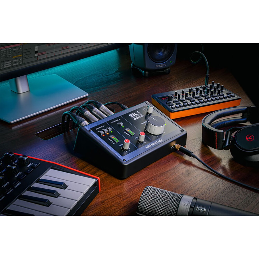 Solid State Logic SSL 2 USB-C Audio Interface Bundle w/ Headphones, XLR