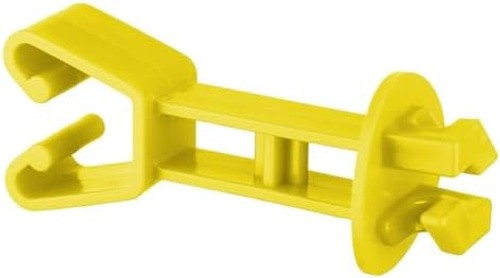25-Pack Electric Fence Chain Link Extended Insulators, Yellow | Secure Offset...