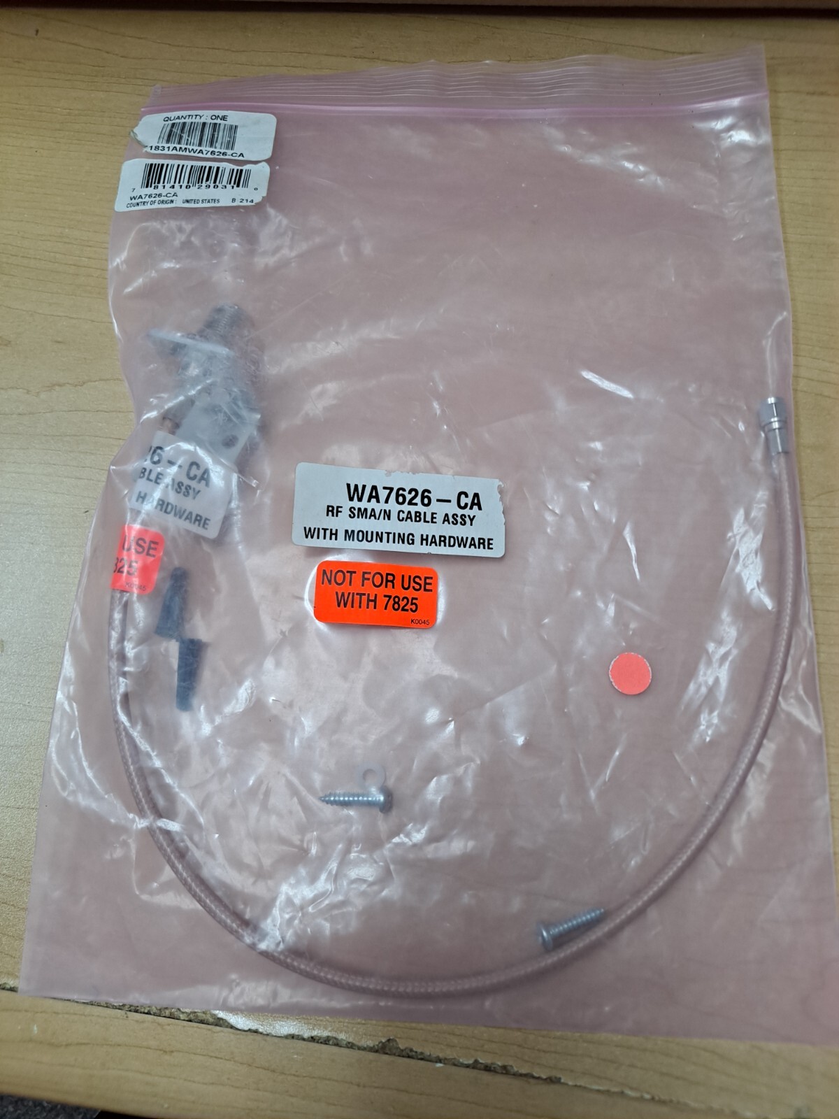 Honeywell WA7626-CA Security Alarm RF SMA/N Antenna Cable Assy (NEW)