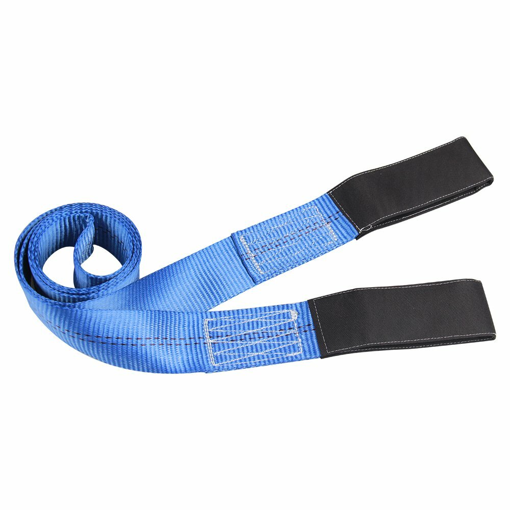 2x Heavy Duty 6' x 2" Nylon Flat Lifting Sling Strap Eye & Eye Polyester Webbing