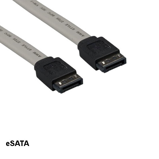 Kentek 1.5ft eSATA Cable 7 Pin Connector for PC Laptop External Hard Drive HDD