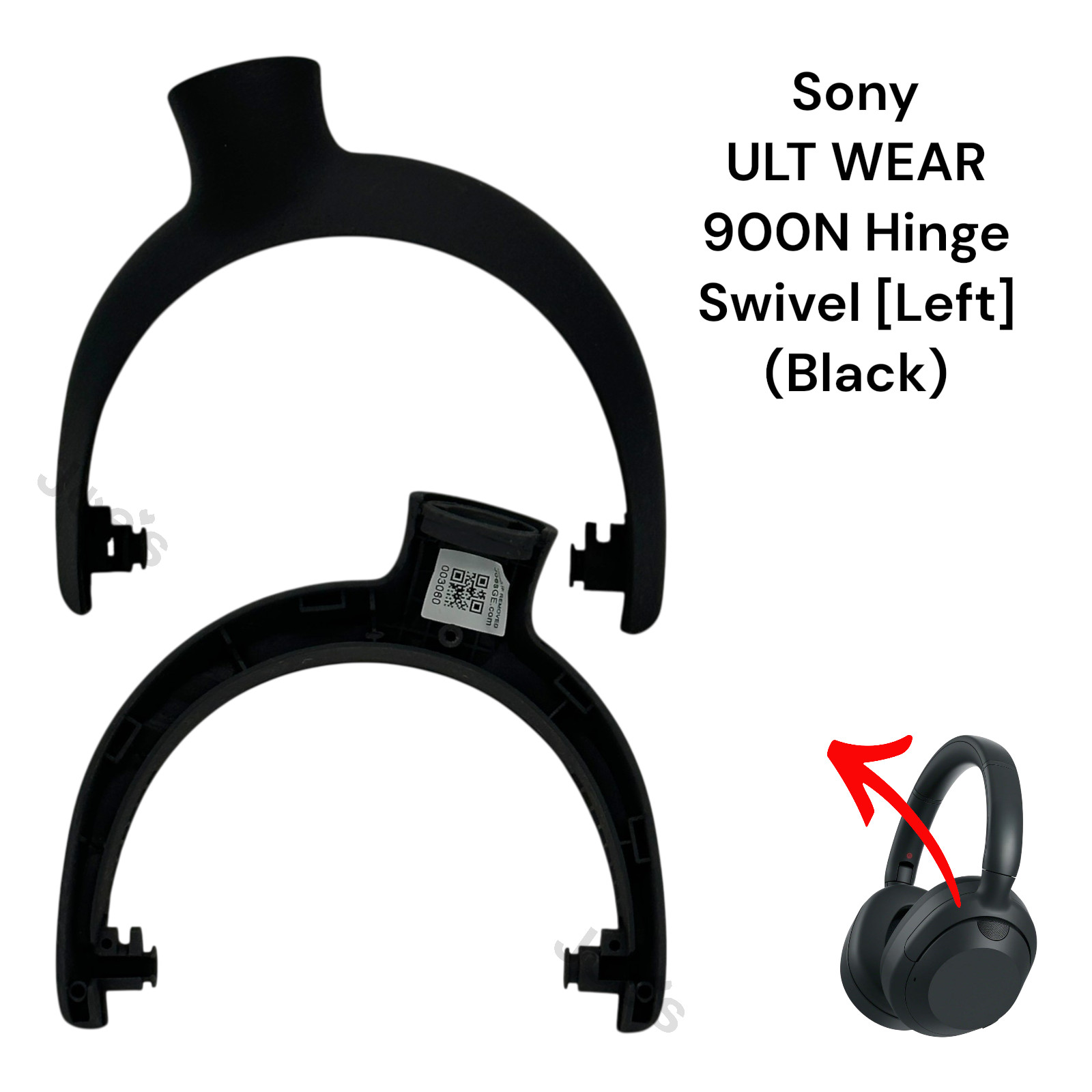 NEW Sony ULT WEAR WH-ULT900N Headphones Hinge Bracket Swivel Left Side (Black)