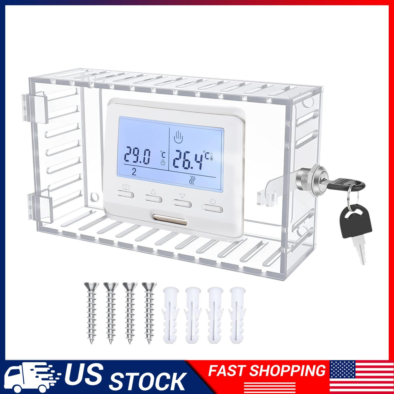 With Combination Lock Thermostat Guard Ac Lock Box Cover Thermostat on Wall US