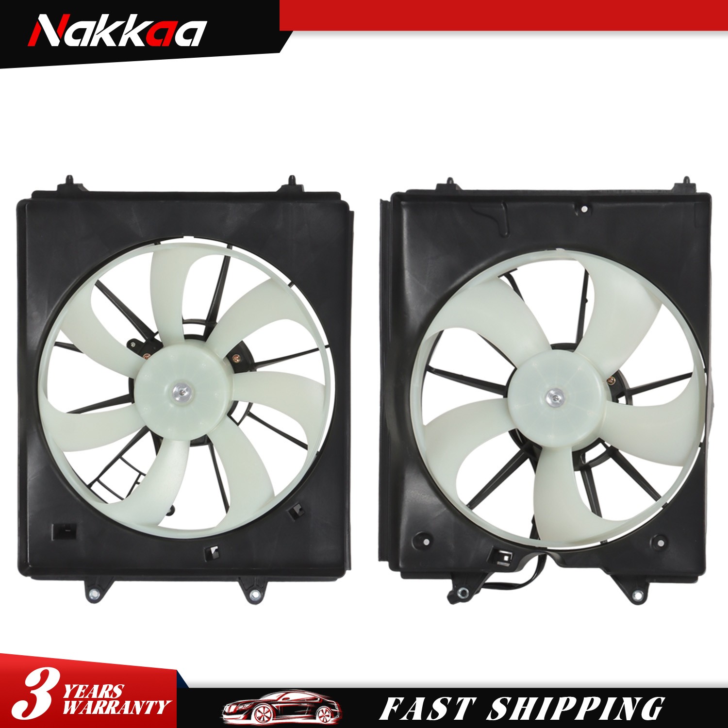 2pcs Left & Right Radiator Cooling Fan Assembly for Honda Odyssey 2011-2017 3.5L