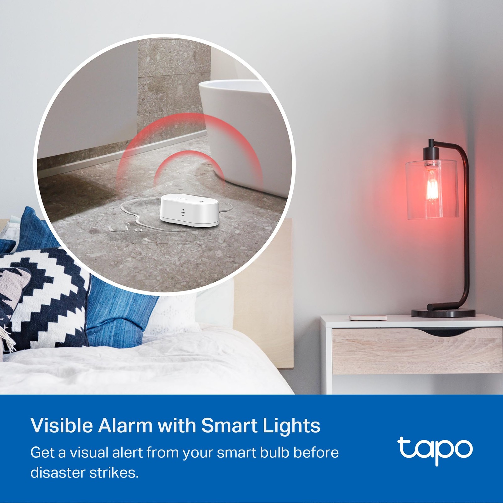 TP-Link Smart Water Leak Detector, Wi-Fi with Rapid Dripping Detection, 90dB ...