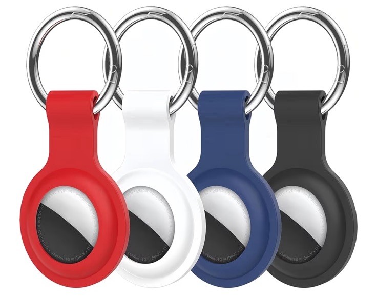4 Pack Holder Protector Case for Tracker Air Tags Keychain Silicone