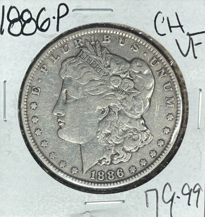 1886 MORGAN SILVER DOLLAR ~ CH/VF ~NICE COIN~
