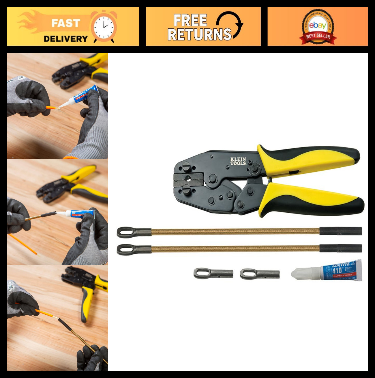 Fiberglass Fish Tape Repair Kit - USA Made, Durable, Easy to Use, Electrical Too