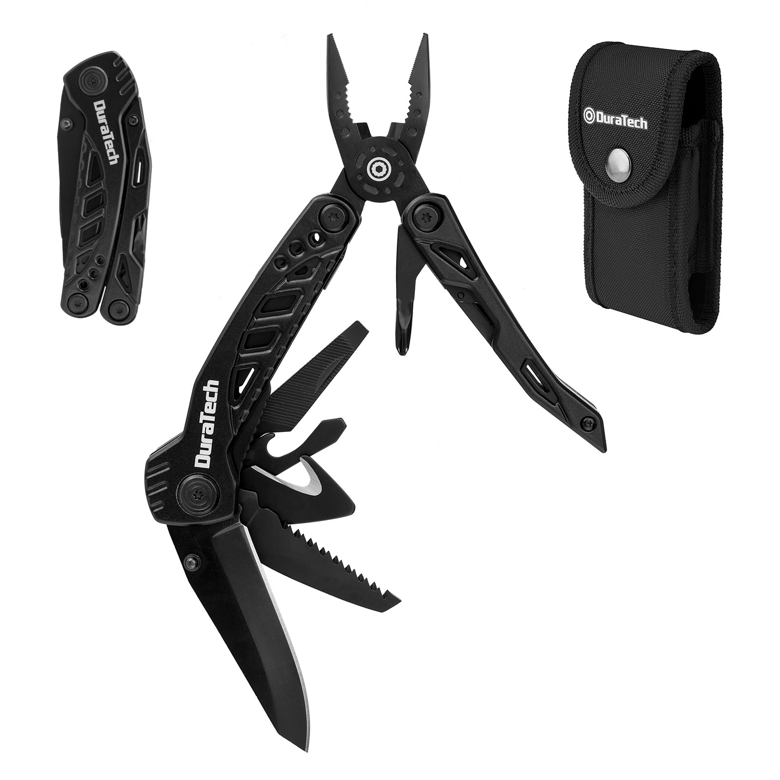 DURATECH 11-in-1 Multitool Knife Stainless Steel with Large Blade for Outdoor