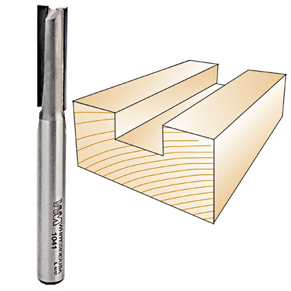 Whiteside 1041 Sraight Bit 3/8"SH, 3/8"CD, 1-1/4"CL