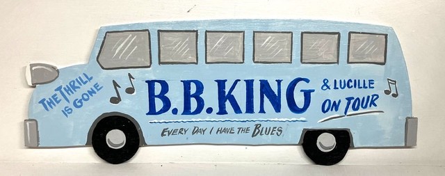 B B KING  TOUR BUS - WOOD CUT-OUT  - 20" long - FREE SHIPPING (#6)