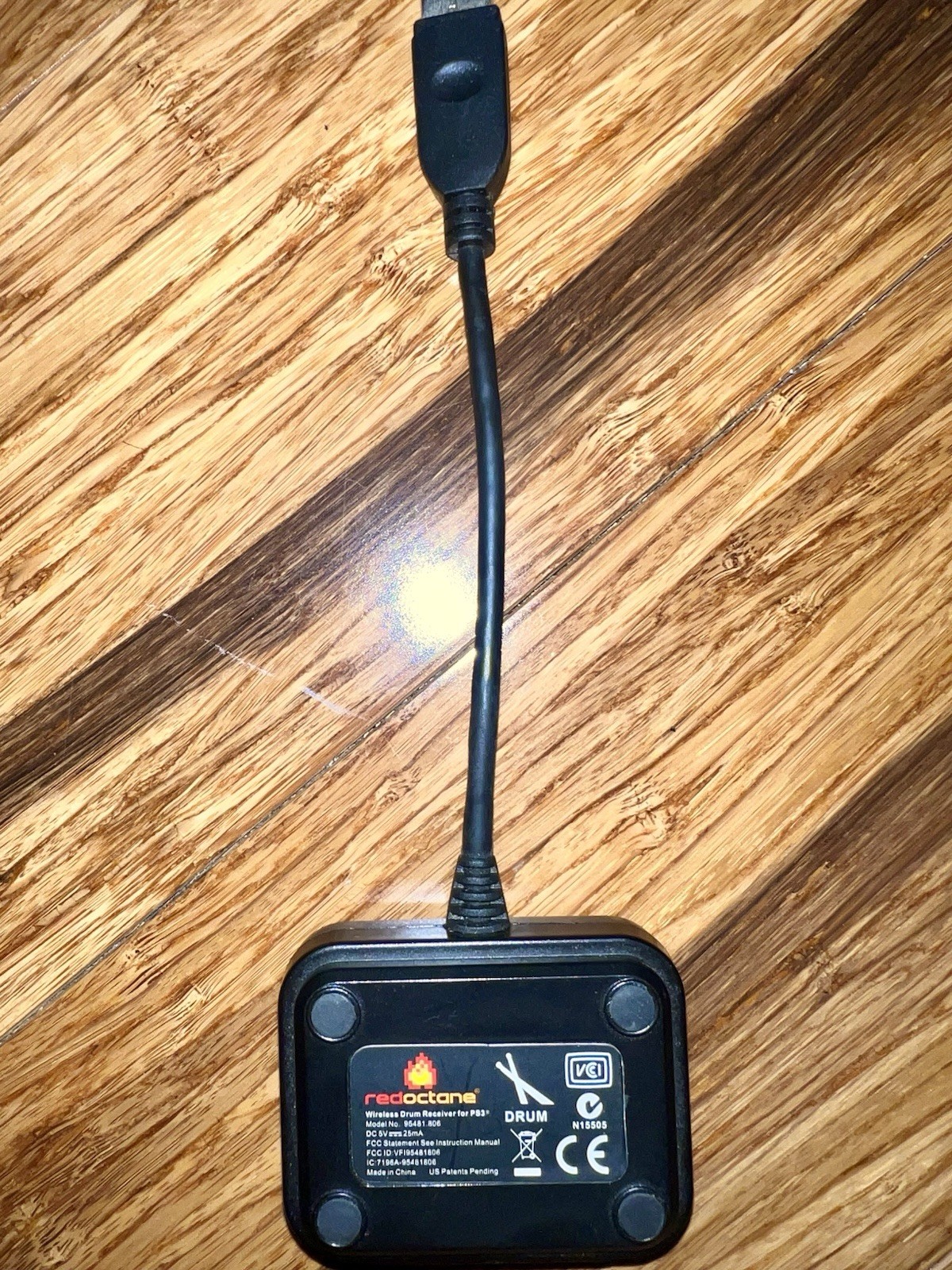 RedOctane Guitar Hero PS3 Wireless Drum Receiver USB Adapter Dongle Black