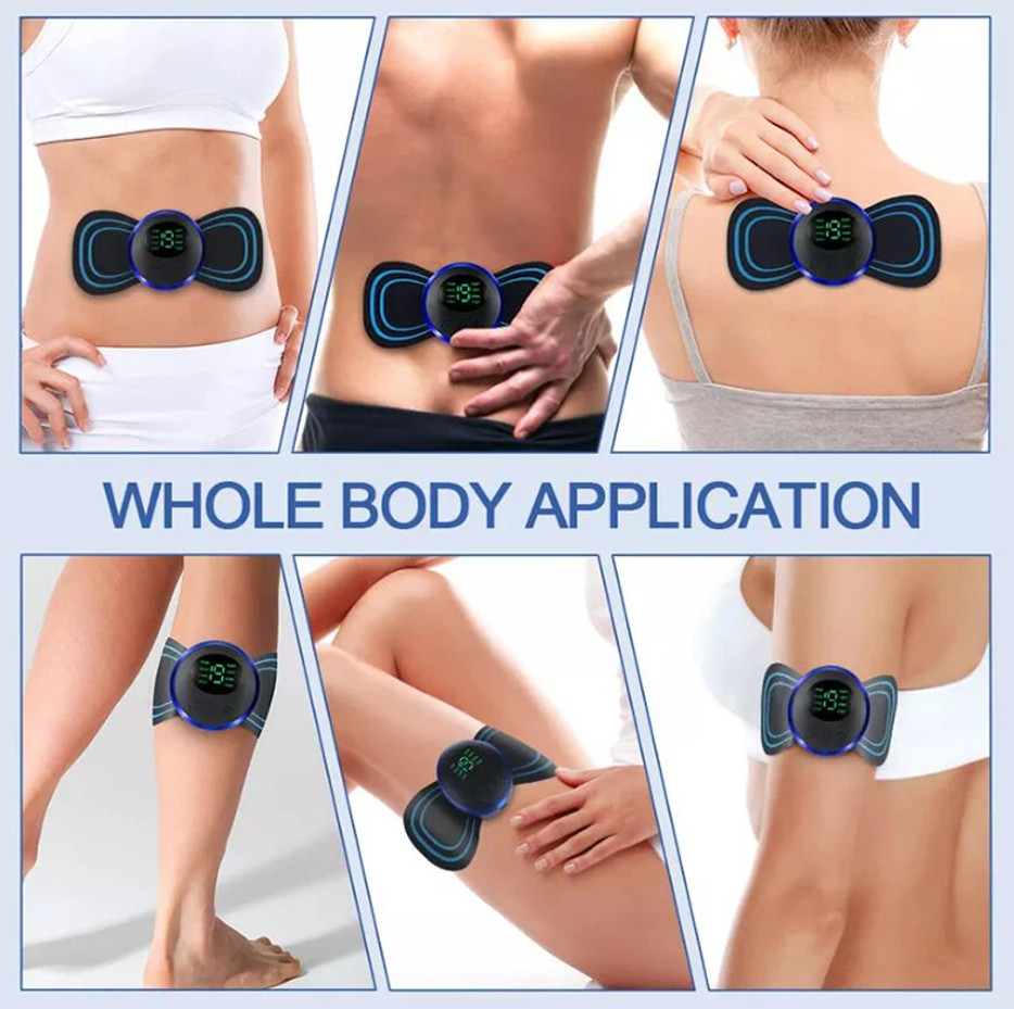 Portable EMS Neck Massager – 8 Modes, 19 Levels, Muscle Relaxat