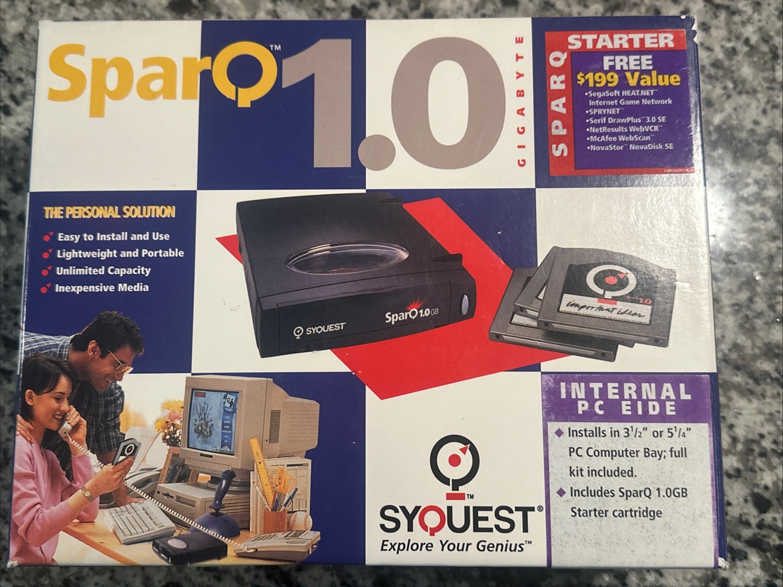 NEW SYQUEST SparQ 1.0 GB Model SPARQ1A1 Internal EIDE Drive NOS Open Box