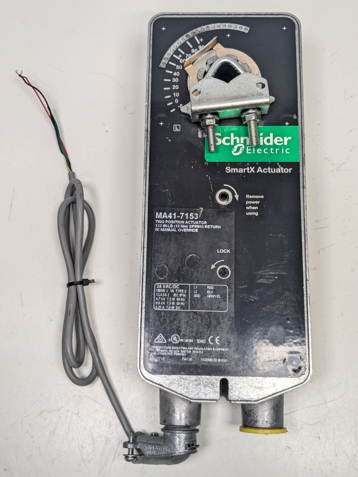 Schneider Electric SmartX 2 Position Actuator 133 in-lb 24V Model# MA41-7153