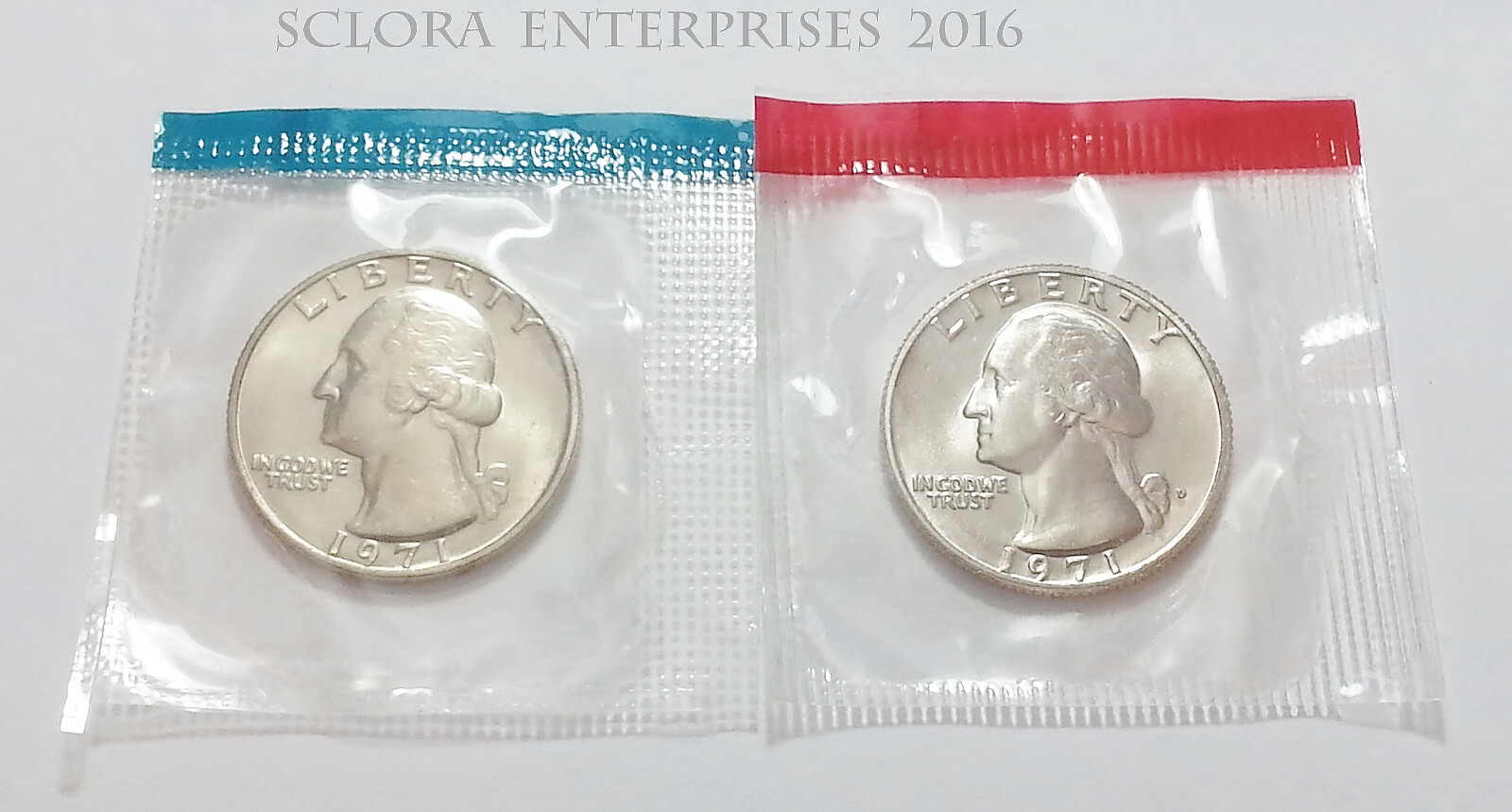 1971 P & D Washington Quarter Set (2 Coins) *MINT CELLO* *FREE SHIPPING*