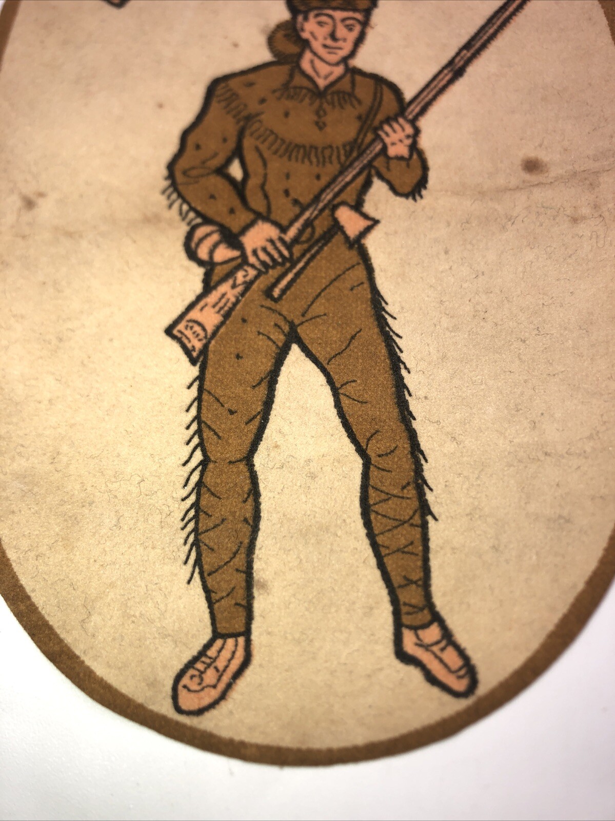 Vintage 7” Daniel Boone Cloth Patch