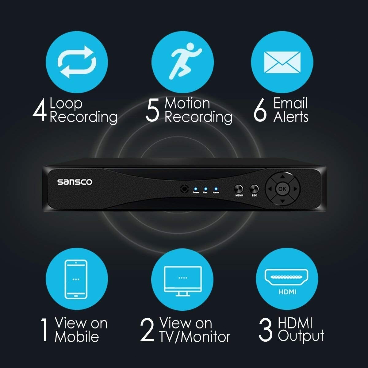 5MP DVR Outdoor Wired CCTV Security Camera System 5MP Dome Waterproof Camera