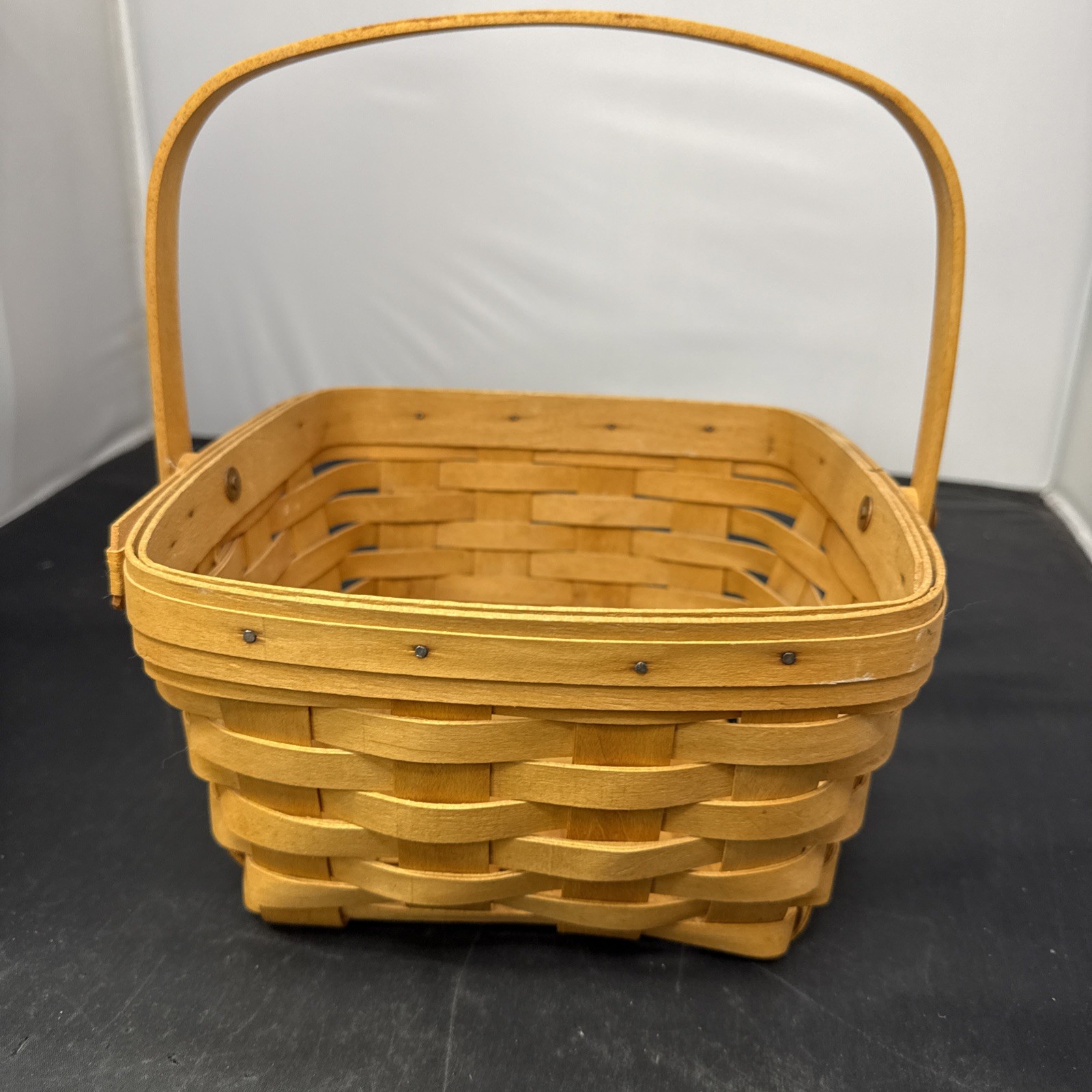 longaberger square basket with handle 2000