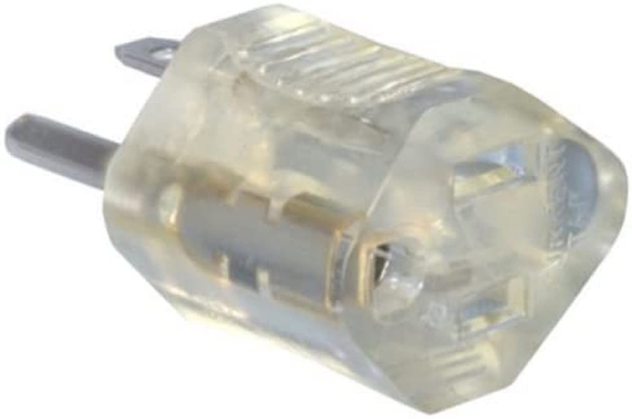 09907ME NEMA 515P 15A Clear Lighted End Electrical Plug Grounding Adapters