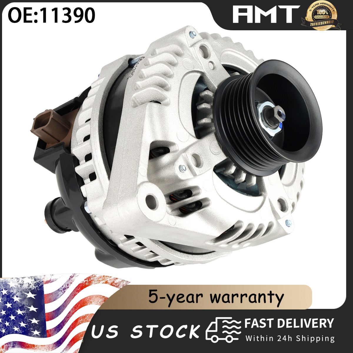 11390 Alternator For 2008-2012 Honda Accord 2.4L L4, 2009-2014 Acura TSX 2.4L L4
