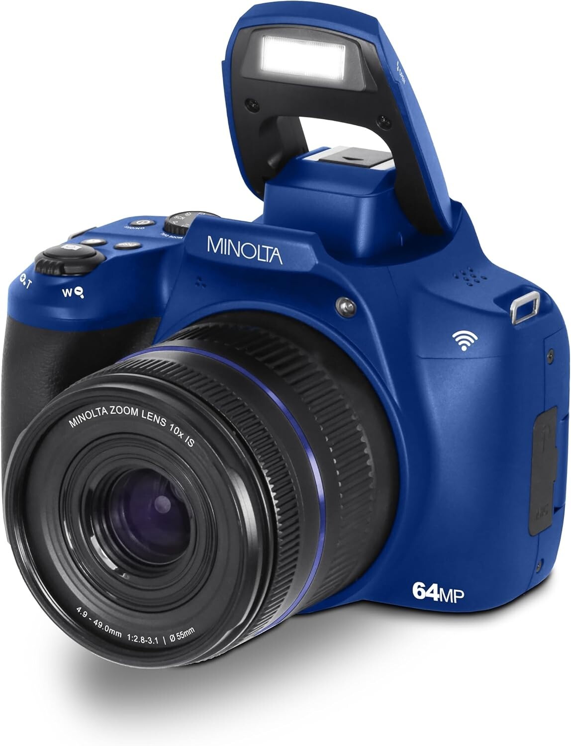 Minolta 64MP/ 4K Ultra HD Digital Camera with 10x Optical Zoom (Blue)