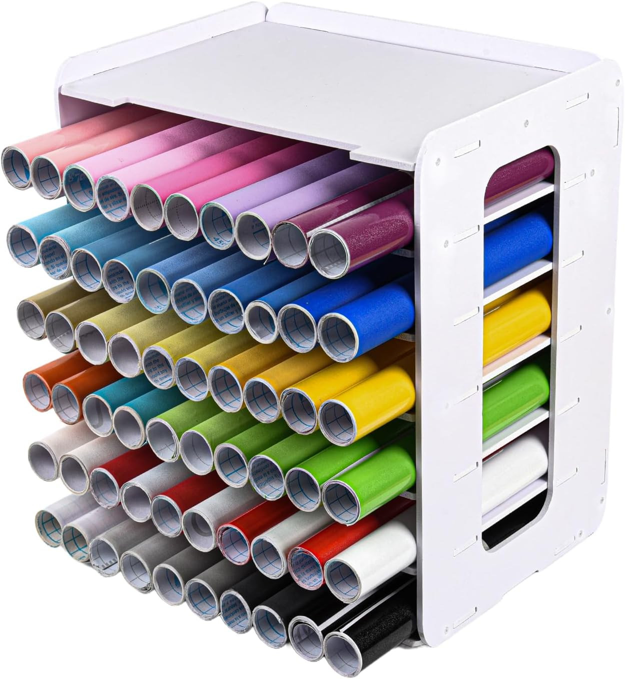 Vinyl Roll Holder Countertop Cabinet Vinyl Roll Storage Organizer Holds over 60