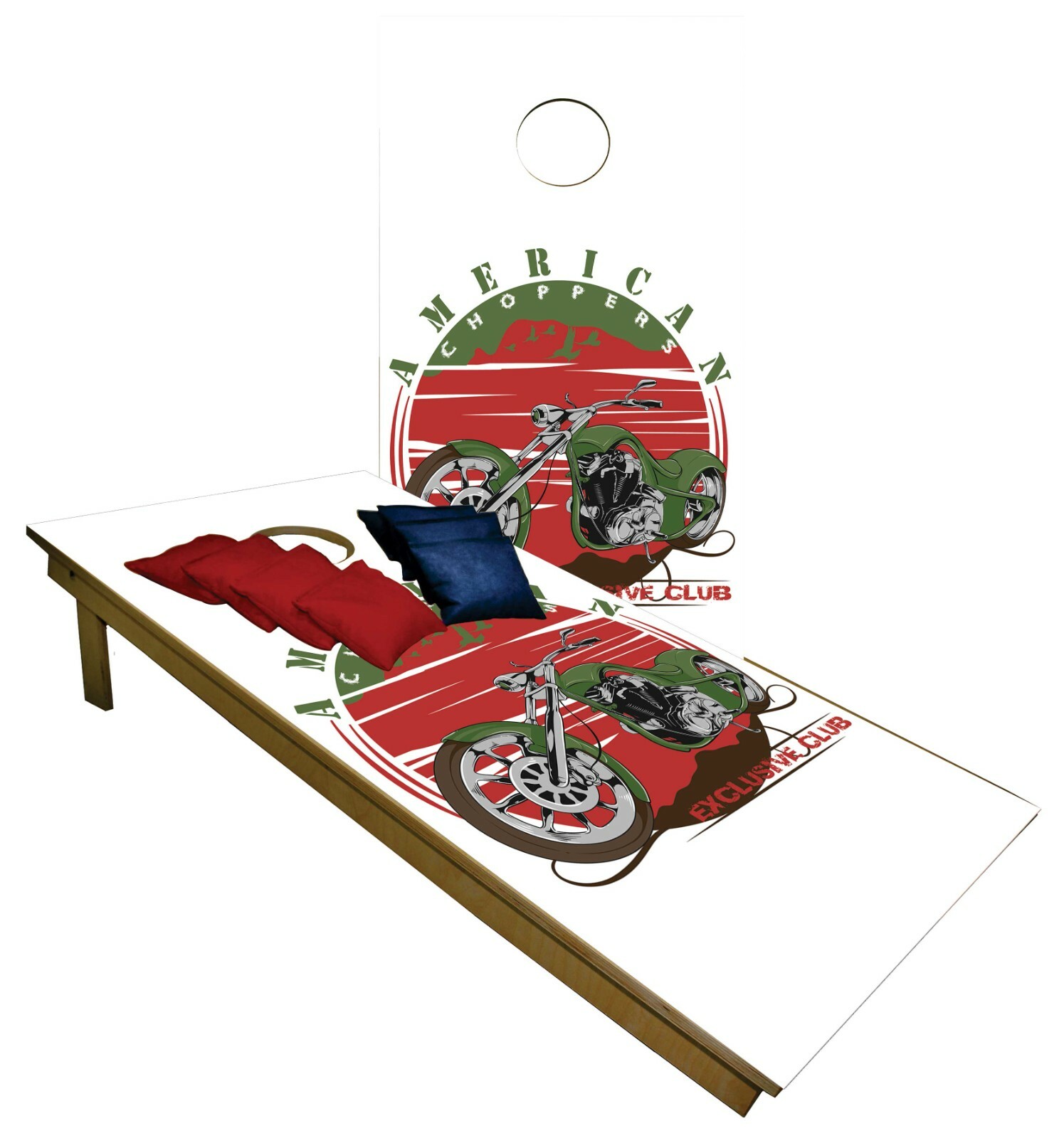 American Chopper CORNHOLE BEANBAG TOSS GAME w Bags Game Set
