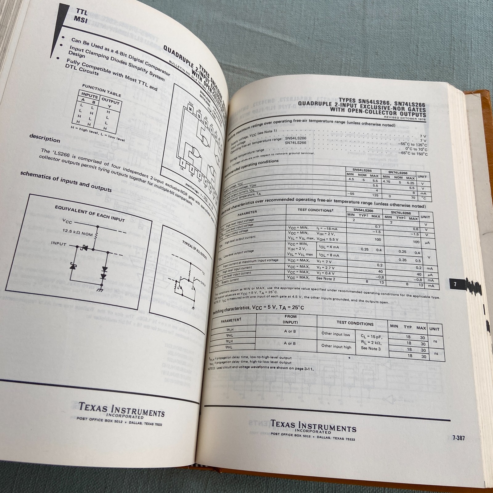 Book Lot Texas Instruments TTL Data 2nd Ed. Supplement Circuits Interface Linear