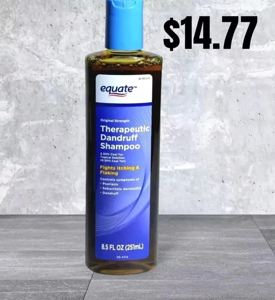 NEW Equate Dandruff Compared to Neutrogena T/Gel Therapeutic Shampoo Original