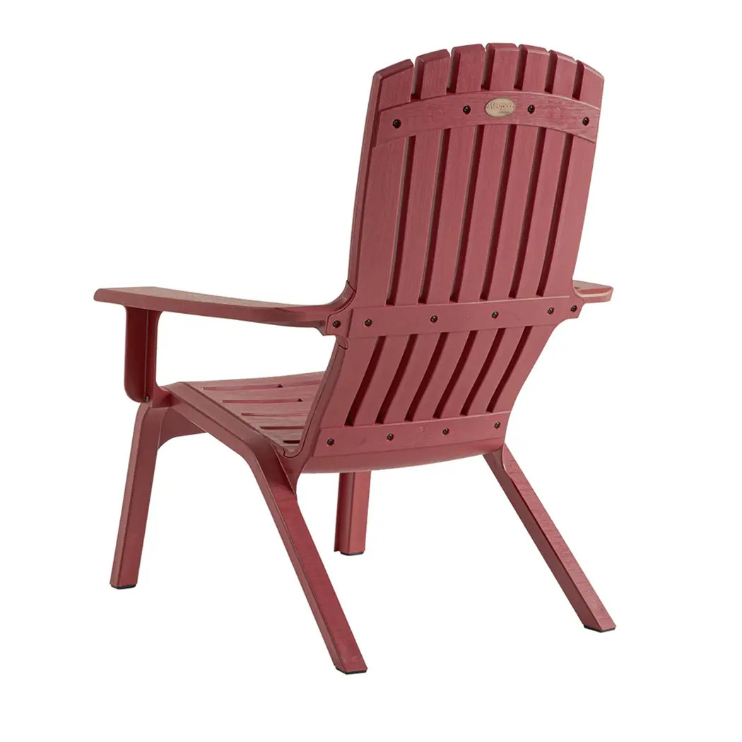 Grosfillex US450748 Westport Adirondack Barn Red Outdoor Stacking Chair