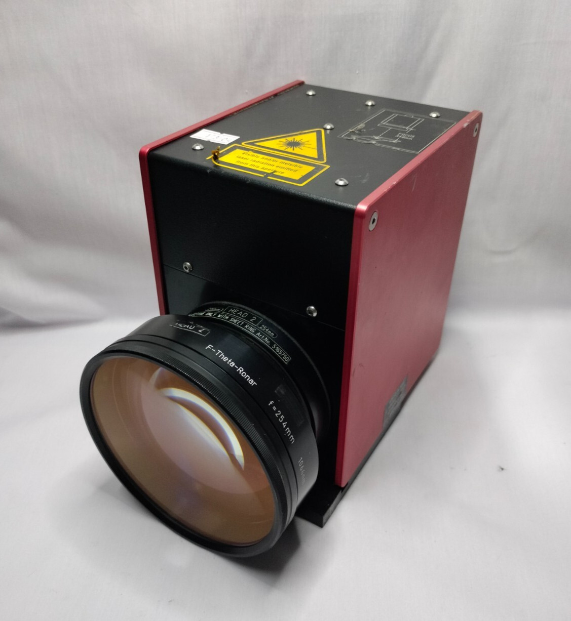 Rofin Sinar RSG 1010-4 Laser Head w/ Linos F-Theta-Ronar f=254mm 1064nm Lens