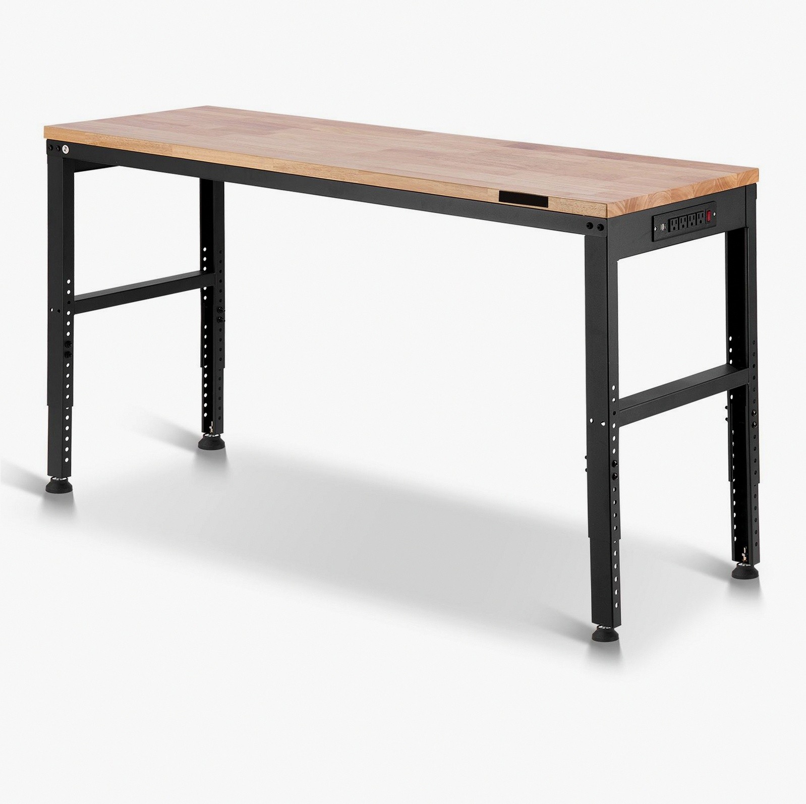 Garage Workbench, 61x20in, 2000lb, 4AC/2USB