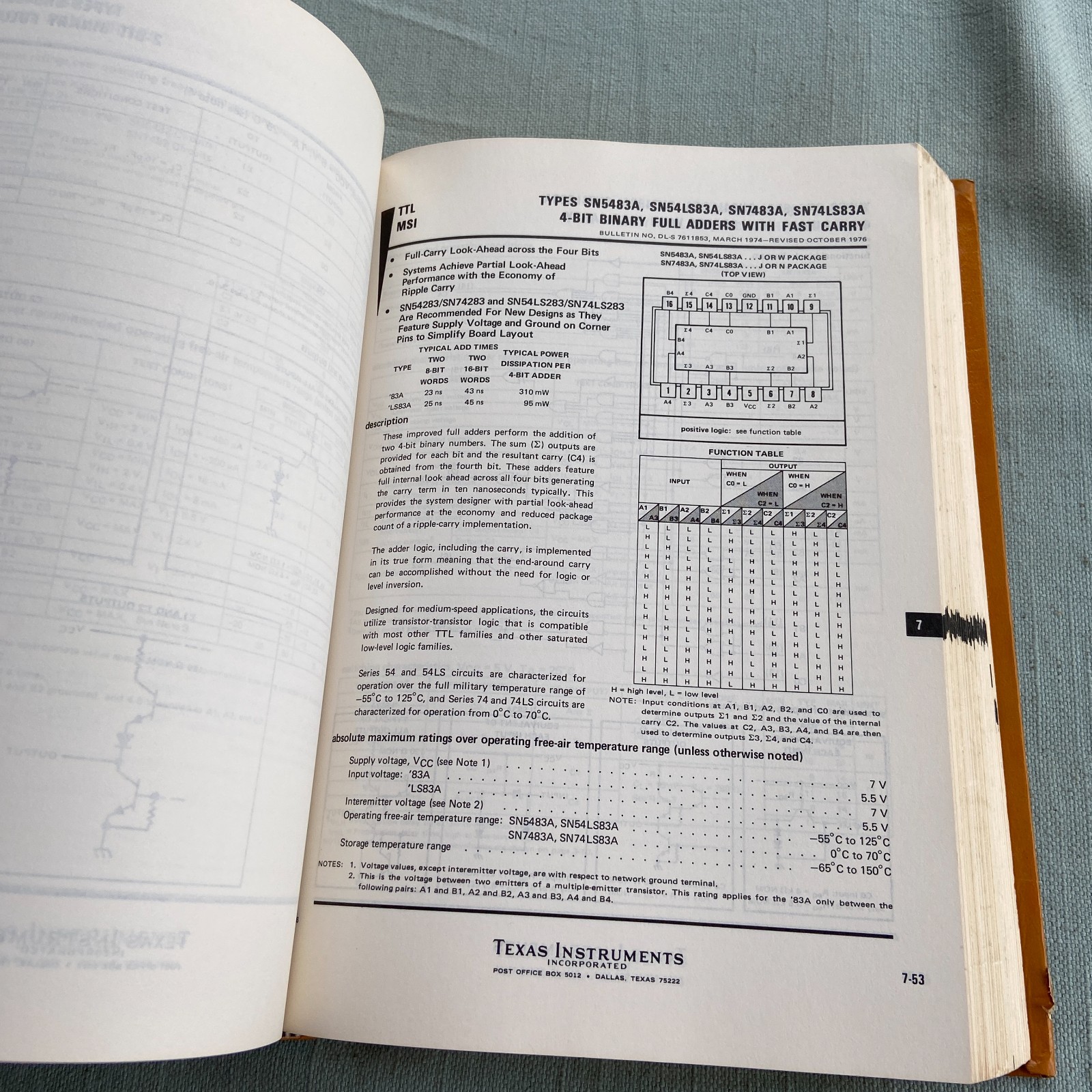 Book Lot Texas Instruments TTL Data 2nd Ed. Supplement Circuits Interface Linear