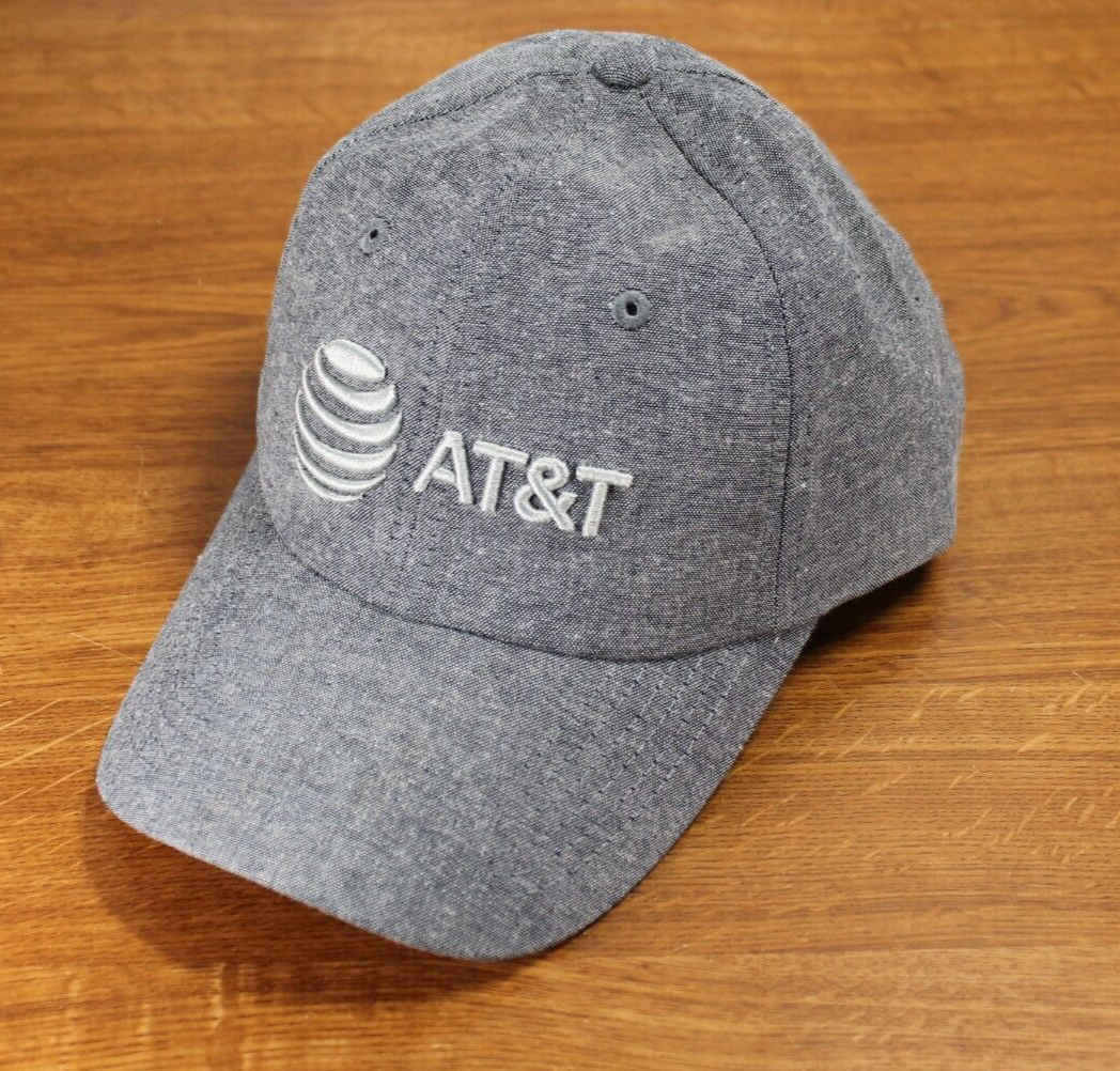 AT&T Logo Baseball Hat - Black / Gray - Adjustable - One Size - Multiples - NEW