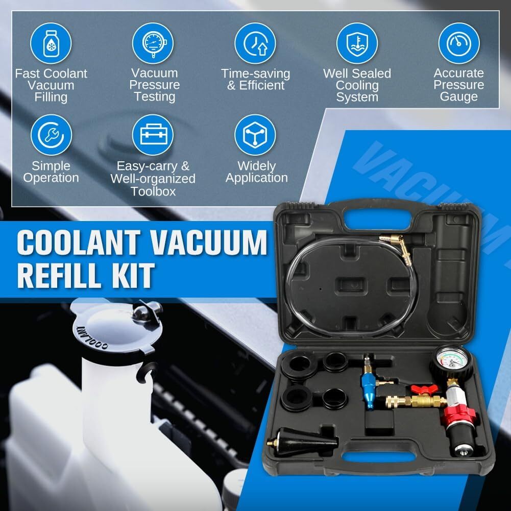 Coolant Vacuum Refill Kit Time-saving Well-sealed...