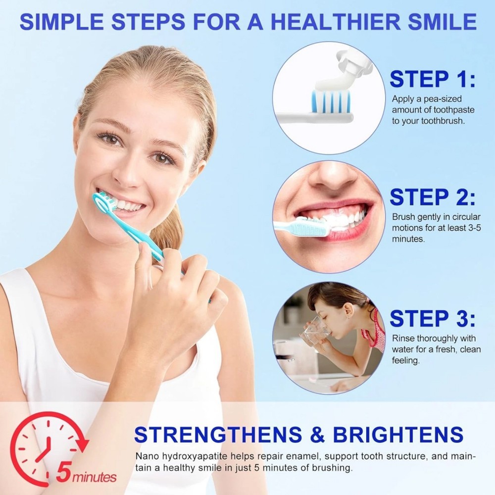 7.5% Hydroxyapatite Toothpaste 1 Pack Toothpaste for Advanced Enamel Protection