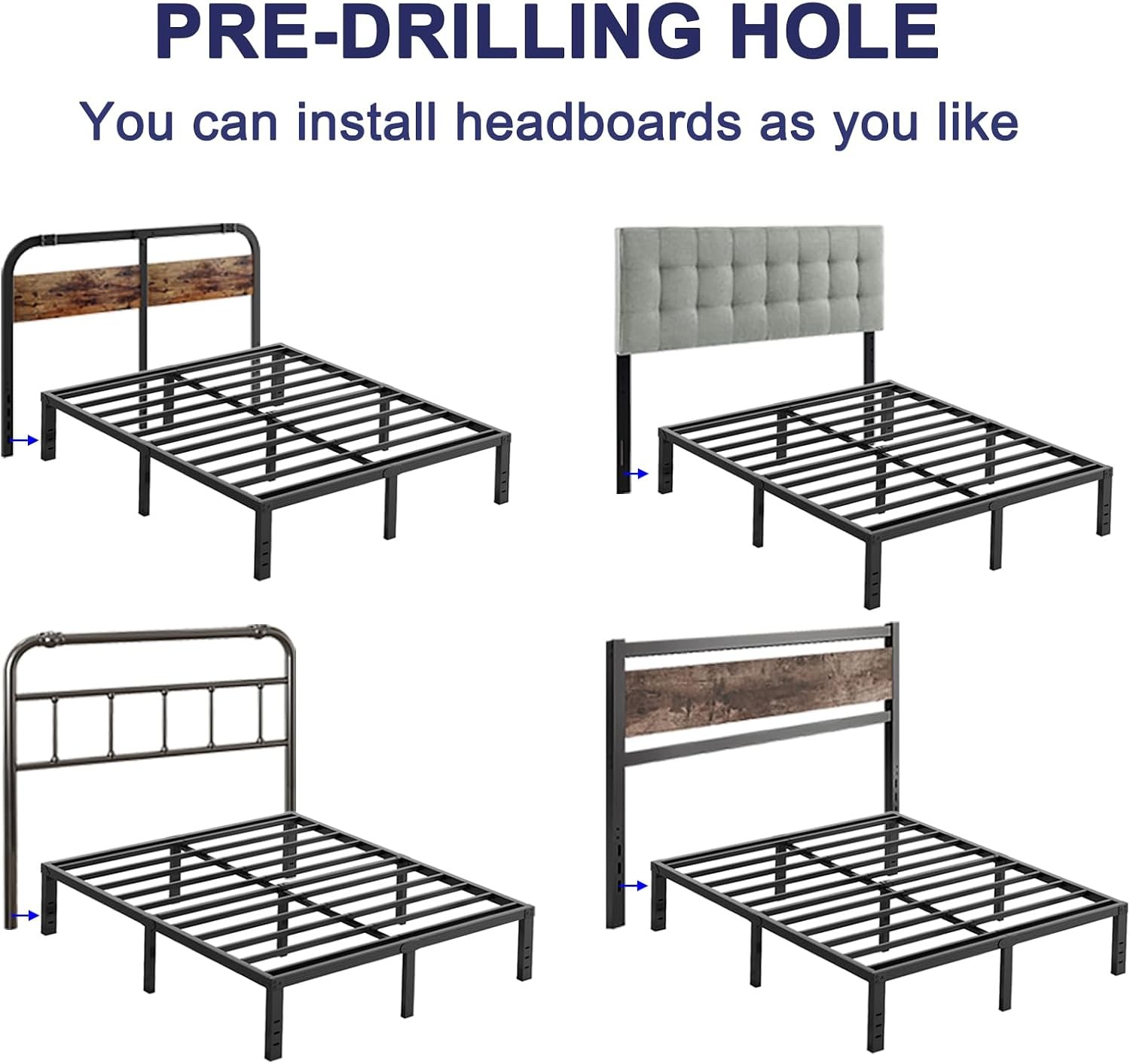 12 Inch High Metal Full Size Bed Frame Platform Bed Frame Full Size No Box
