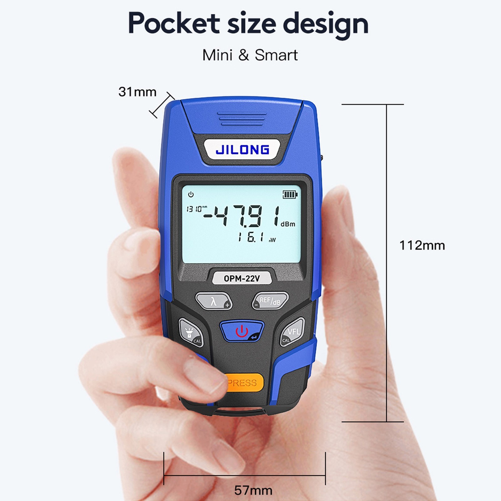 ORIENTEK OPM-22V Optical Power Meter -50~+26dbm with RJ45, 10mw VFL,FC/SC/ST