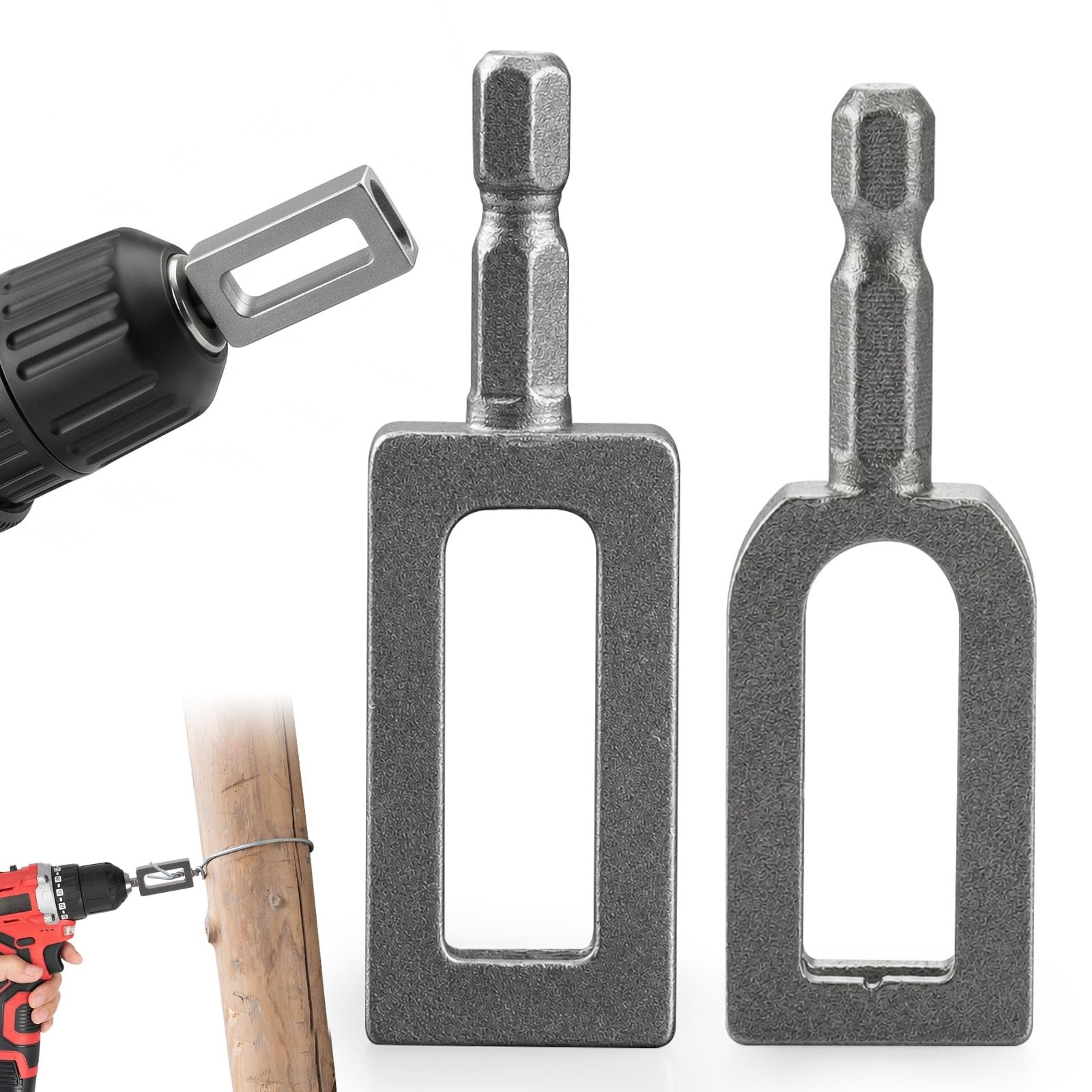 Wire Twister Tool for Drill, Heavy Duty Wire Twisting Tool with 1/4" Hex Shan...