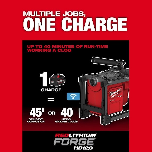 Milwaukee Tool 2818-21 M18 Fuel Sectional Machine For 5/8 In. & 7/8 In. Cable