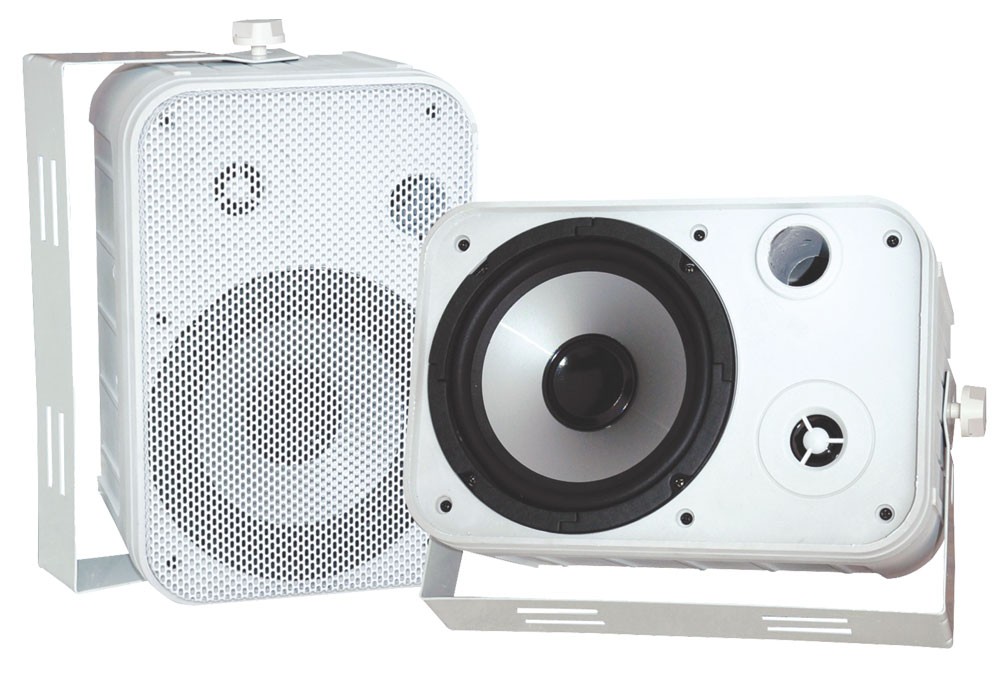 Pyle Bluetooth Amplifier Receiver, 6x 6.5" 500W Max Power White Speakers + Mic