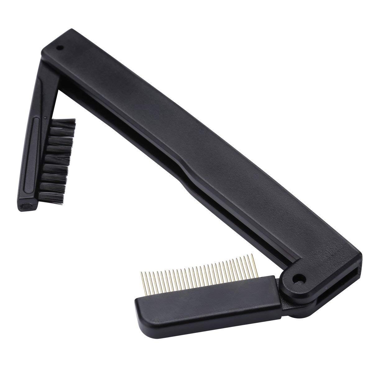 Dual-Sided Folding Mascara Brow Grooming Tool Lash Separator Eyebrow Brush