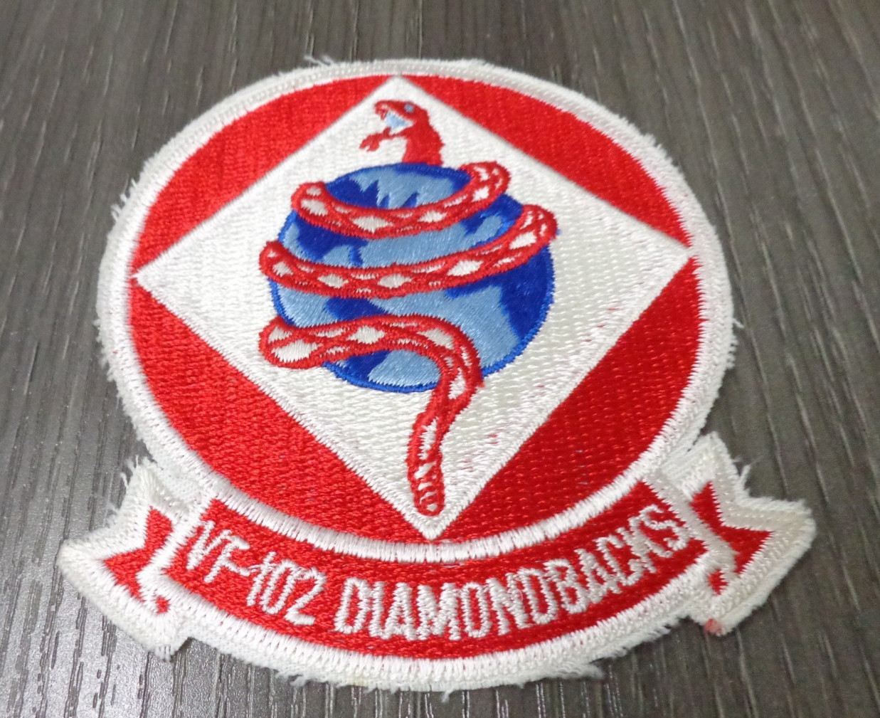 NAVY VF-102 DIAMONDBACKS  SQUADRON EMBROIDERED PATCH COLOR NEW