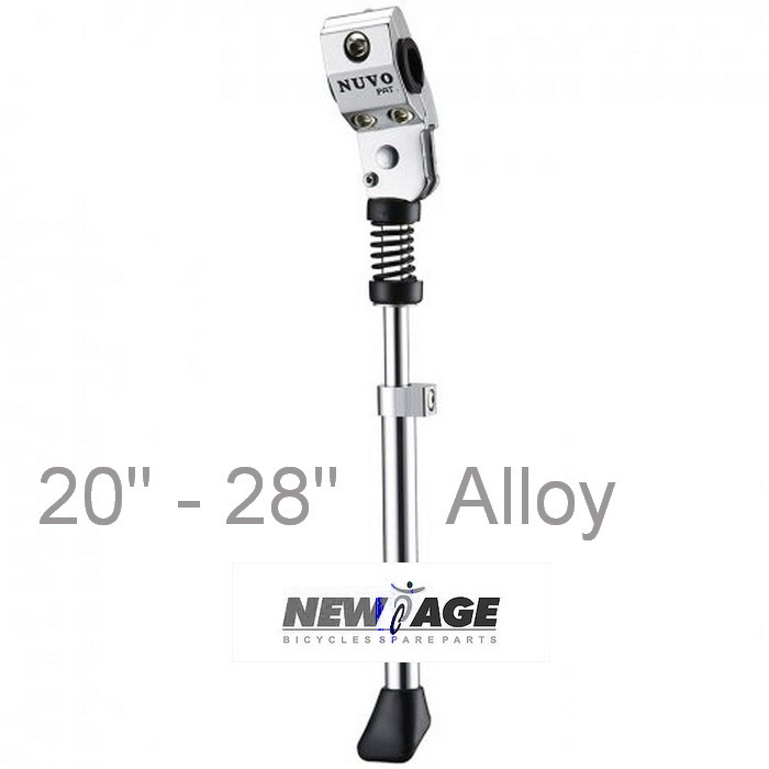 Silver NUVO 20"-28" Bicycle Bike Kickstand Adjustable, Cruiser Road City BMX